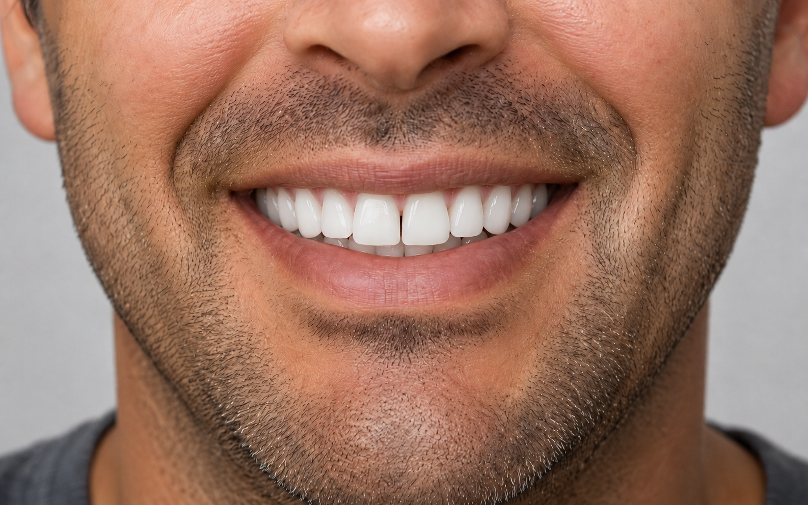 AI-generated placeholder showing a smile after restorative dental treatment